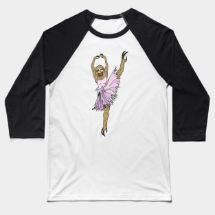 Sloth Ballerina Tutu Baseball T-Shirt